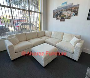 Corduroy sectional sofa
