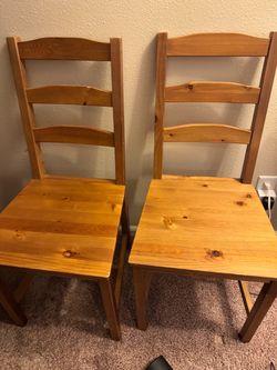 IKEA wooden dinning chairs