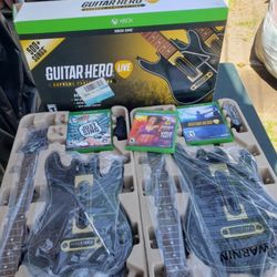 New Xbox One S 1,000GB 1TB & 2 Controller Nothing Else $240!  & $350! Guitar hero live Supreme party edition Cost $600! On Amazon no Xbox. All $500!