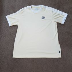 Adidas Originals CLIMALITE Club Jersey XL Easy Yellow White 3-Stripe RARE