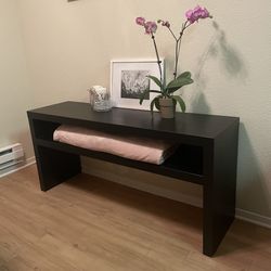 Ikea black brown LACK sofa / entryway / Console table black-brown, 55 1/8x15 3/8  “ with shelf or TV stand  ** Pickup in Campbell 