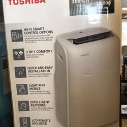 Toshiba 10,000btu(7,000btu DOE )115v Wi-Fi Portable Air Conditioner with Dehumidifier 