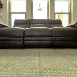 La Z Boy Power Leather Recliner Sofa And 2 La Z Boy Rocker Power Recliners 