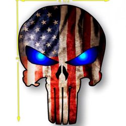 Punisher Decal/Sticker 4 1/2" x 6"  