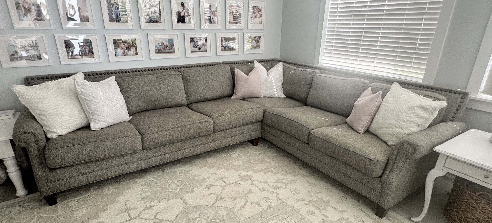 Large Grey Sectional Couch