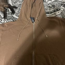 Brown H&M Zip Up Hoodie