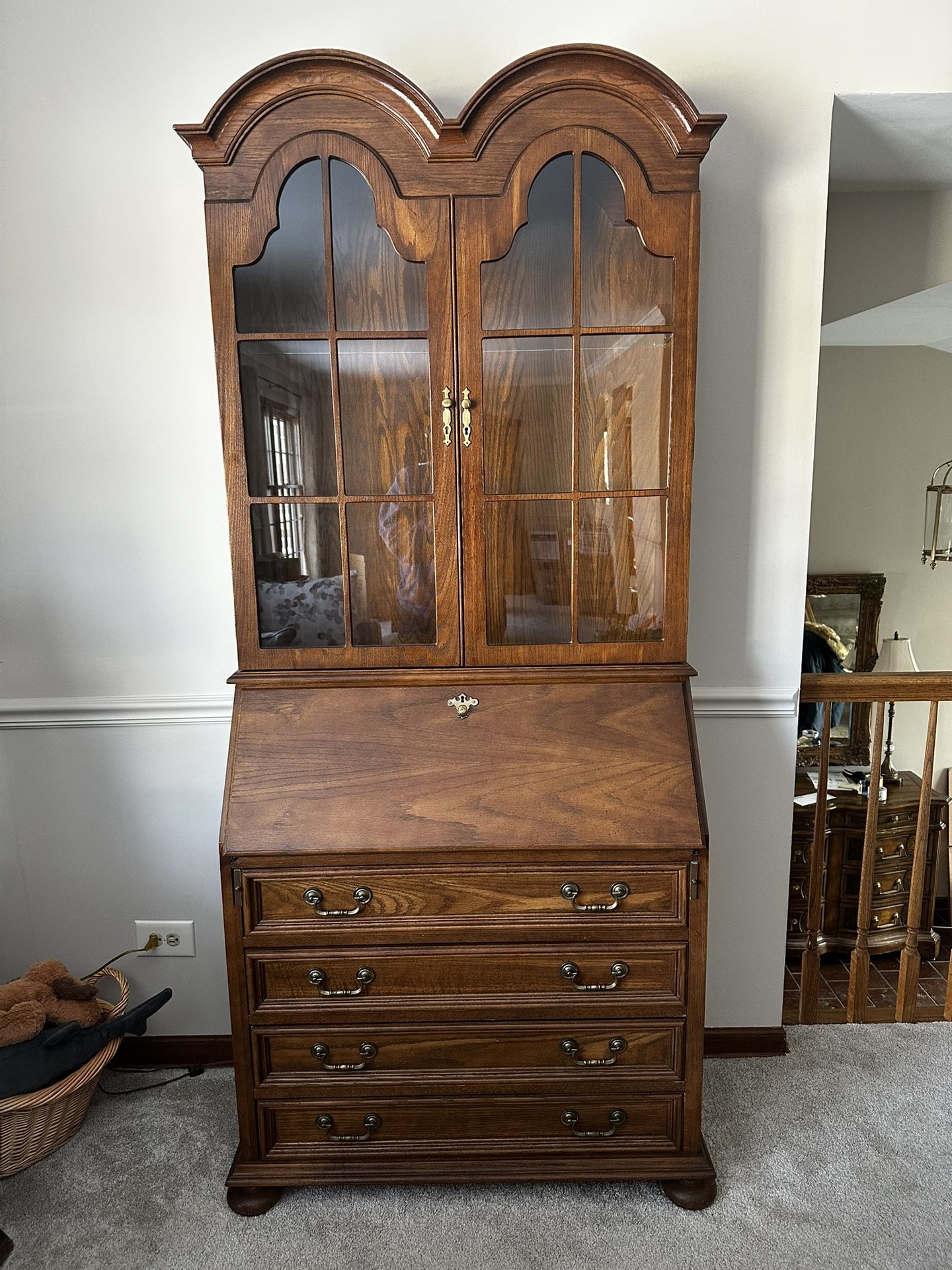 Vintage Curio Cabinet/Writing Desk