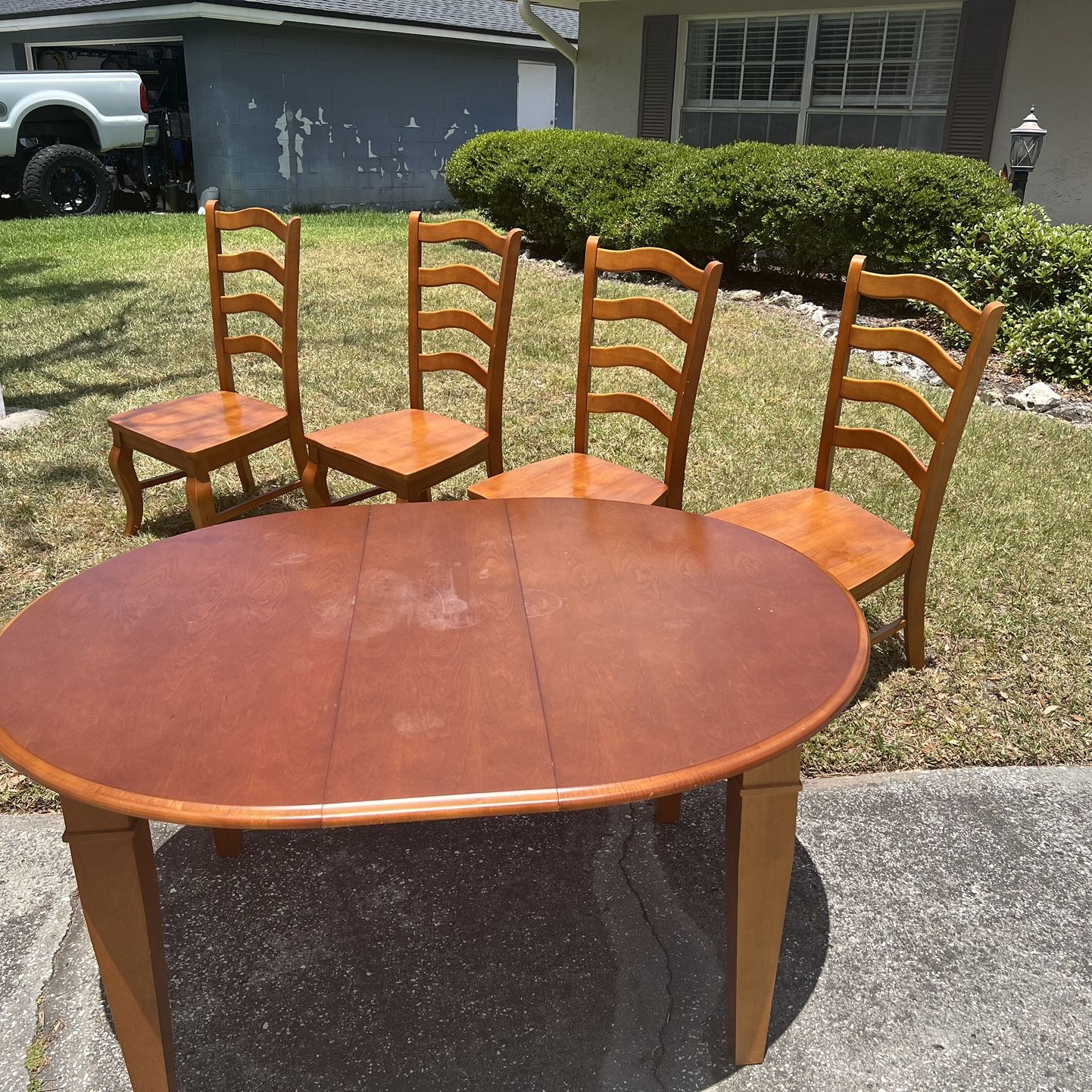 Solid Wood Dining Table & Chair Set