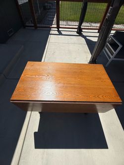 Wood Drop-Leaf Table