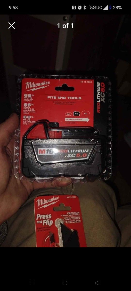 Milwaukee 5.0 XC Battery 