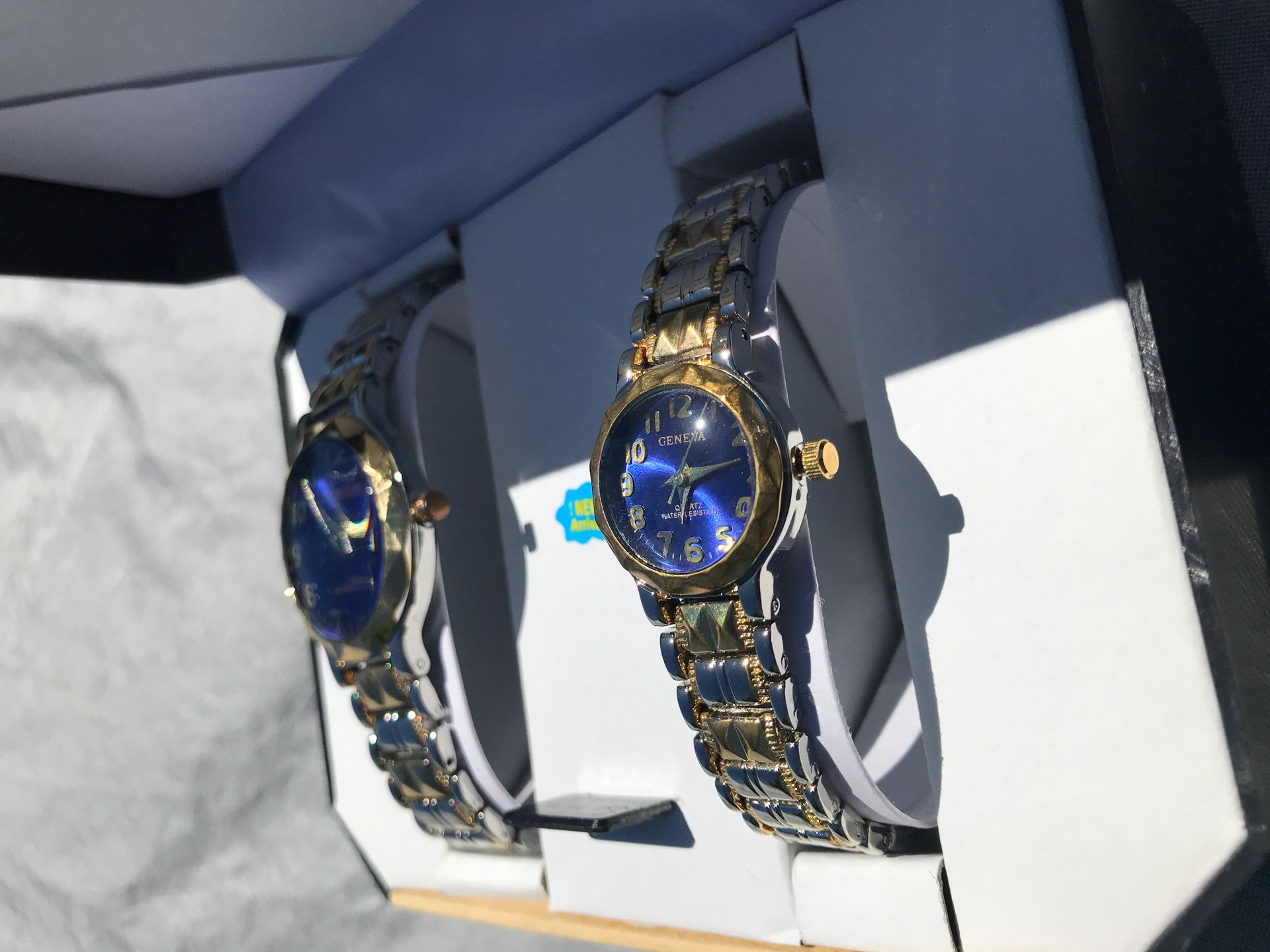 Geneva Quartz Watches (BlueFace 2 Tone) His & Hers
