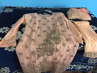 Party wear 3p stone & thread work