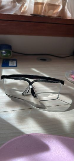 Clear Safety Glasses with Black Frame