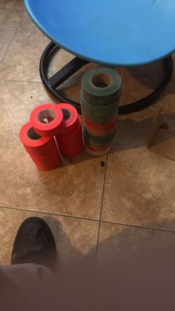 Neon Glow Orange & Multi Color Flagging Tape