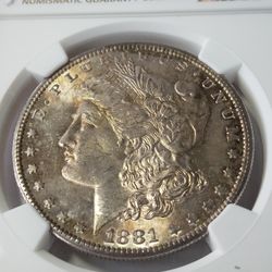 1881 S MS64 Golden Toner Morgan