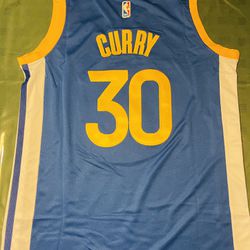 Golden State Warriors Blue 30 Curry Icon Yellow Jersey