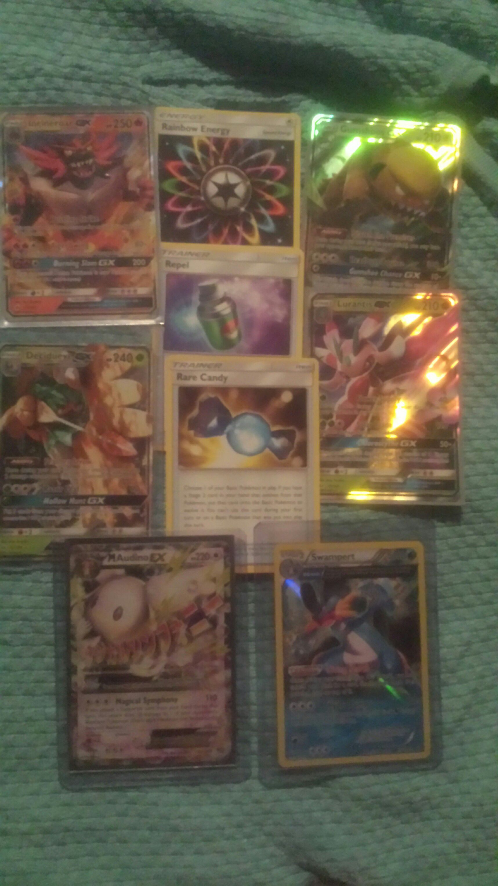 GX and EX Pokemon cards trainer cards
