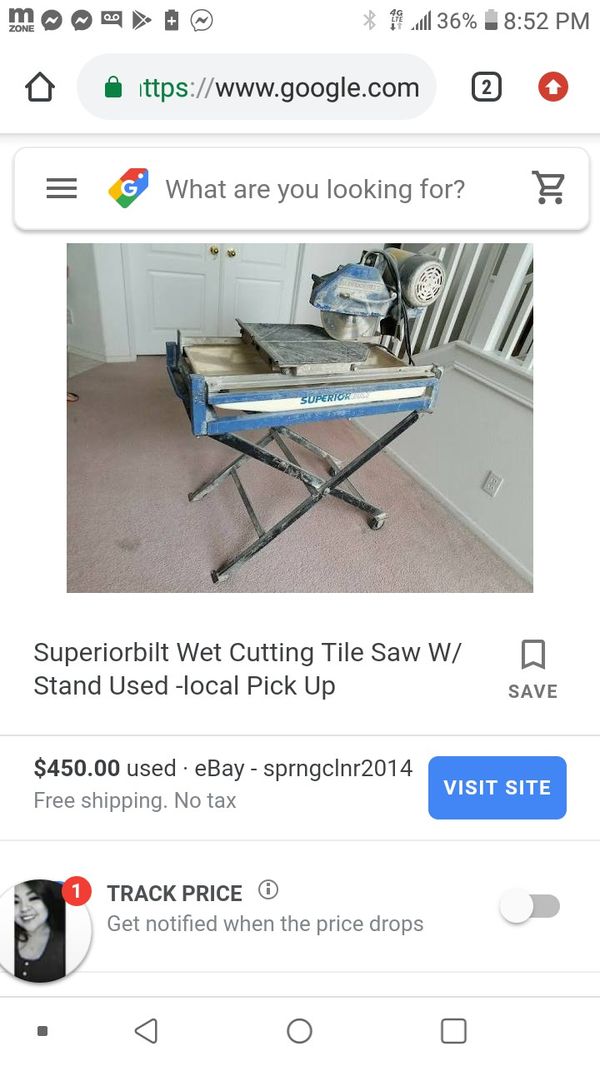Superiorbilt wet cutting tile saw / w stand used for Sale in Tucson, AZ