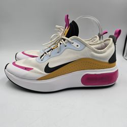 Nike Vista Lite Women 7 White Blue Crimson Chunky Platform Sneakers CQ9500-100