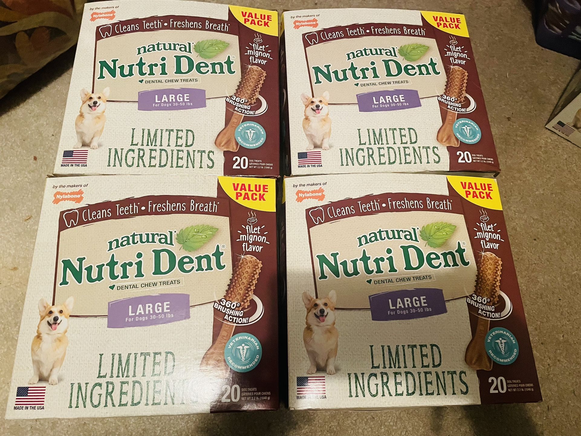 4 Boxes Of BRAND NEW & UNOPENED Dog Treats