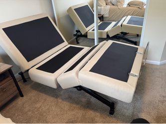 Twin XL adjustable bed (2) plus one brand new twin XL mattress