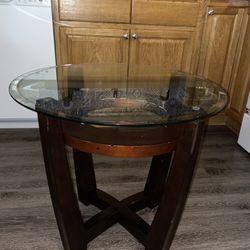 Round Glass Side - End Table