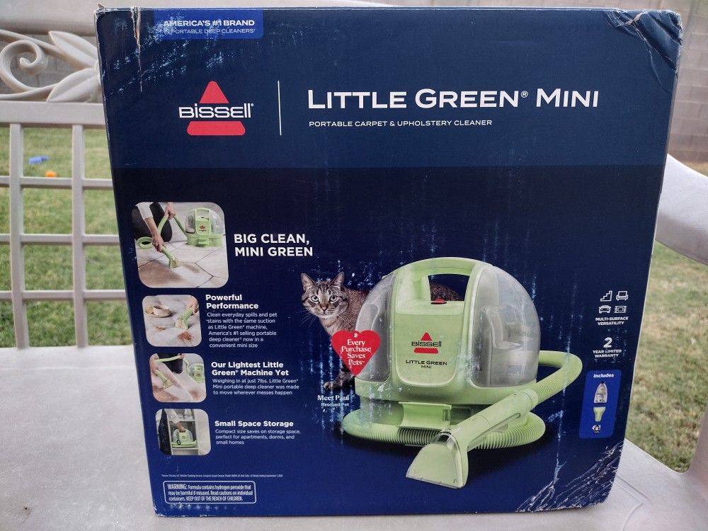 BISSELL Little Green Mini Corded Portable Carpet Cleaner 4064 12' 4" Cleaning Path Green