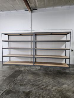 Warehouse 4 Tier Shelving 96 in W x 36 in D Heavy Duty Storage Rack Similar to Uline Stronger Than Homedepot Lowes And Costco Delivery Available