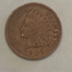 1905 Rare Indian Head Penny 