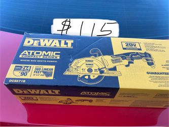 Brand New Dewalt  20v   Atomic 4 1/2” circular saw   DCS571B   w/ Blade, vacuum port & saw guide