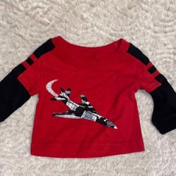 New Baby Boy Size 3-6 Months Long Sleeve Fighter Jet Tee Shirt