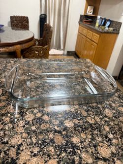 Glass baking oven dish