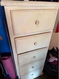 White tall dresser