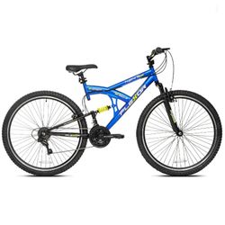 29" Flexor Dual Suspension Mountain Bike, Adult Ages 14+, Blue, New in Box
