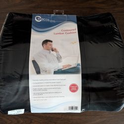 NEVER USED/SEALED.   Foam Contoured Lumbar Cushion 