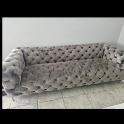 Grey Tuft Sofa