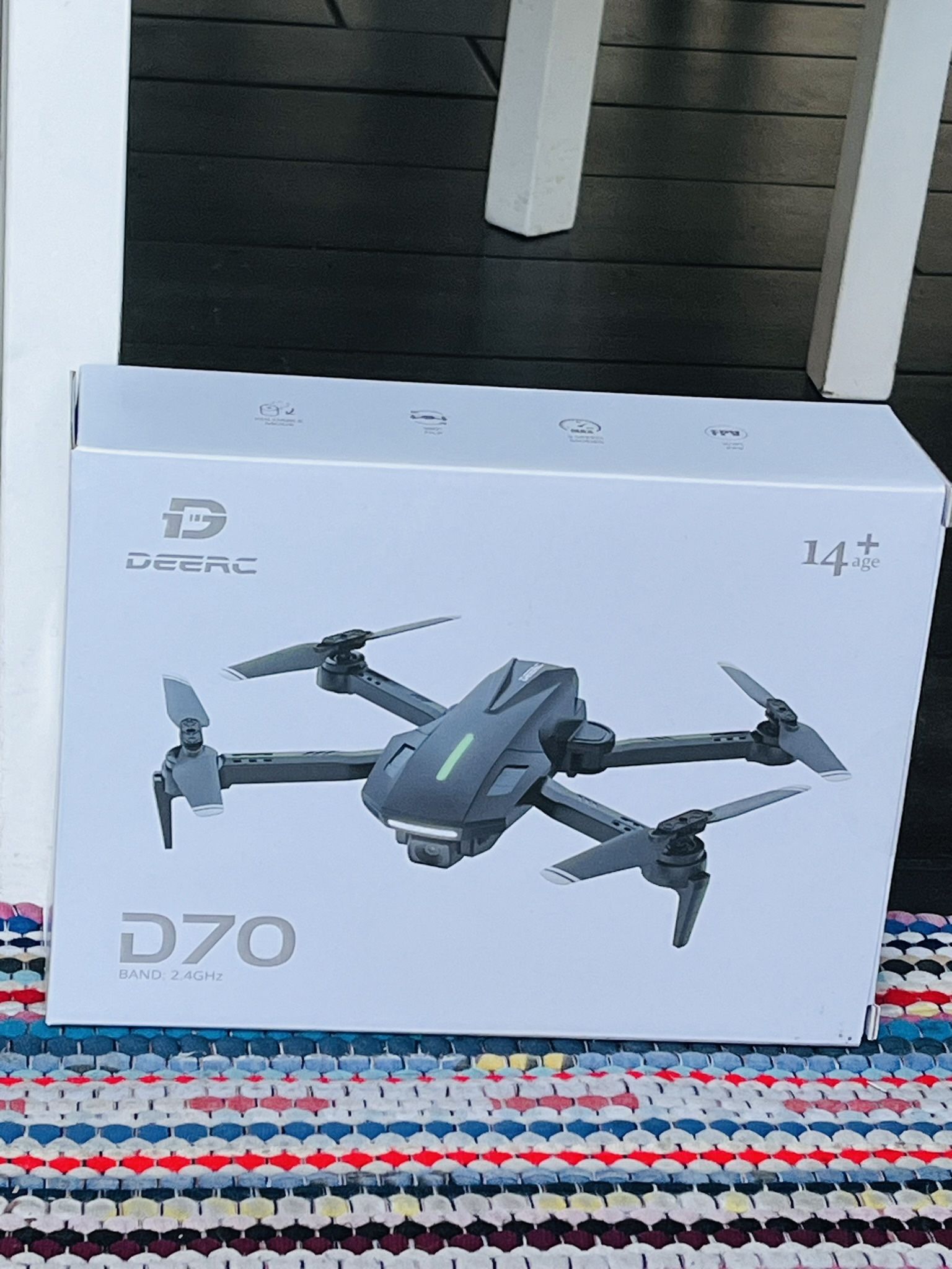 Brand new and sealed DEERC D70 Drone with Camera for Adults and Kids, 720P WIFI FPV RC Quadcopter with Real-Time Transmission, Altitude Hold, All Func