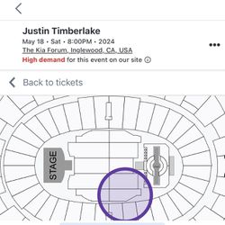 Justin Timberlake Tickets Saturday May 18th
