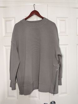 Varley Mae Boyfriend Sweat -Charcoal Grey