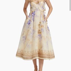 Zimmermann Picnic Floral Midi-Dress