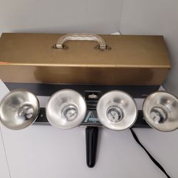 ADAMS Vintage Photography 4 Bulb Bar Light W50 with Metal Storage Case 300W Lamp