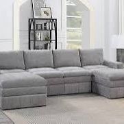 New 6 Piece Modular Sectional.  Grey Granite 66x118x66.  Free Delivery!
