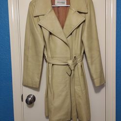 Vintage Glass Apparel Leather Trench Coat