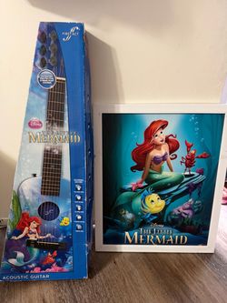 New in box vintage y2k the little mermaid acoustic guitar