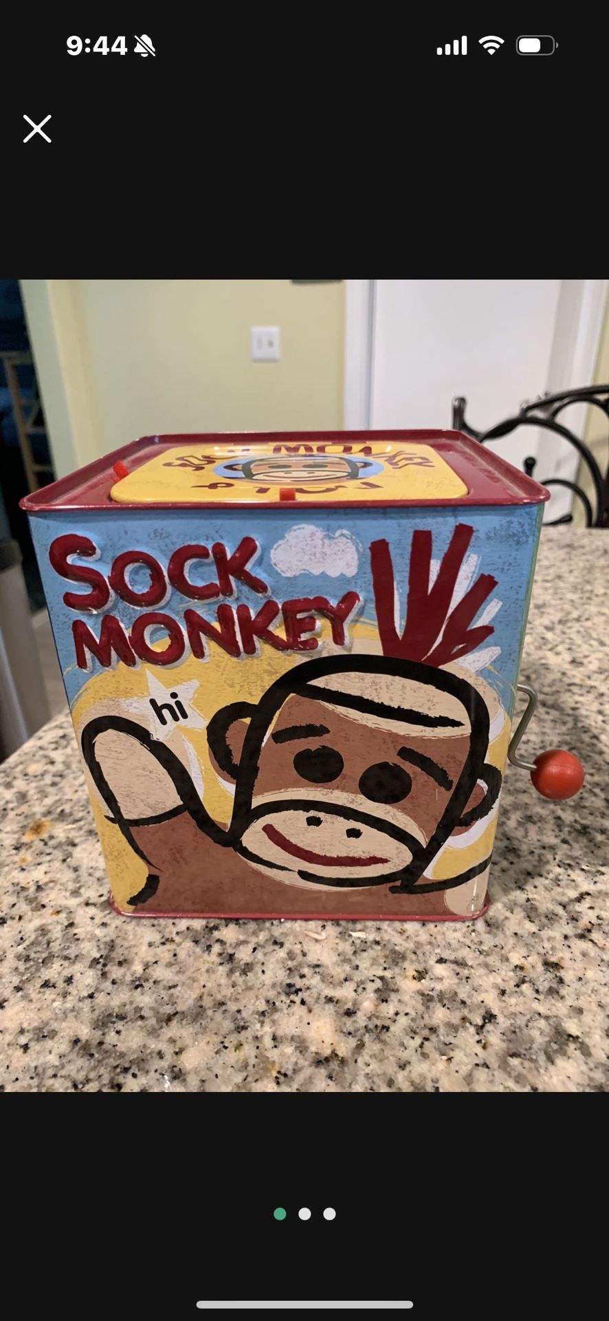sock monkey Jack in the box