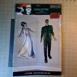 Halloween Decor - Banners And Wall Poster Scenes Horror Movies Spooky Characters.