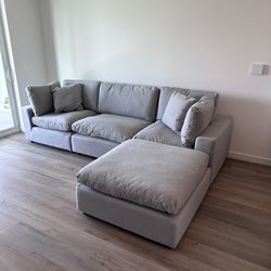 New Grey Sofa Cloud Couch Sectional