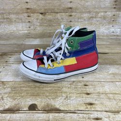 Converse Chuck Taylor All Star High Top Sneaker Patchwork Multicolor Youth Sz 3