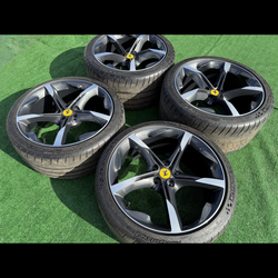 20 FERRARI SF90 WHEELS TIRES NEW SET 4 OEM GENUINE RIMS TPMS RARE OEM PACKAGE