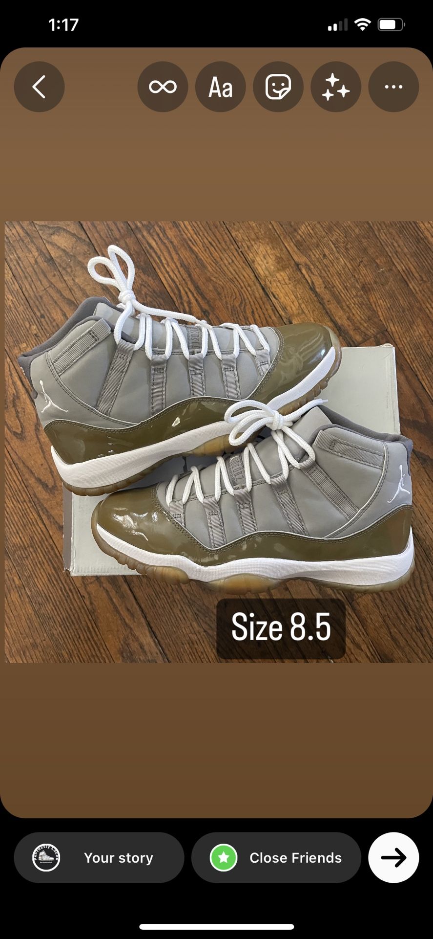 Air Jordan 11 Cool Grey ‘2001 Size 8.5 $180